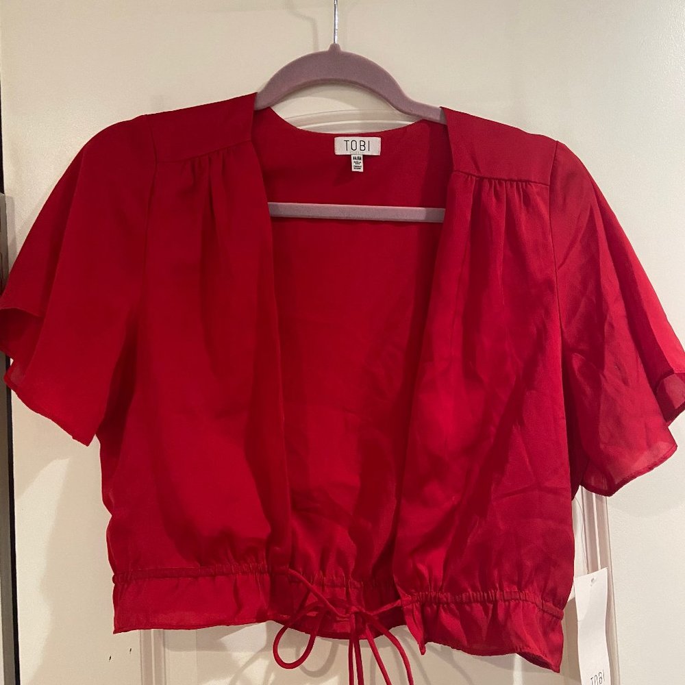 Tobi Tie Front Crop Top